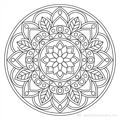 Раскраска мандала минималистичная для взрослых — раскраска распечатать бесплатно