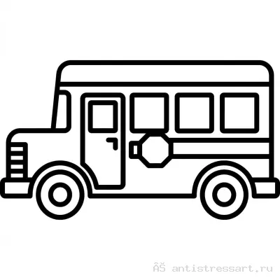 Раскраска школьный автобус для детей — раскраска распечатать бесплатно
